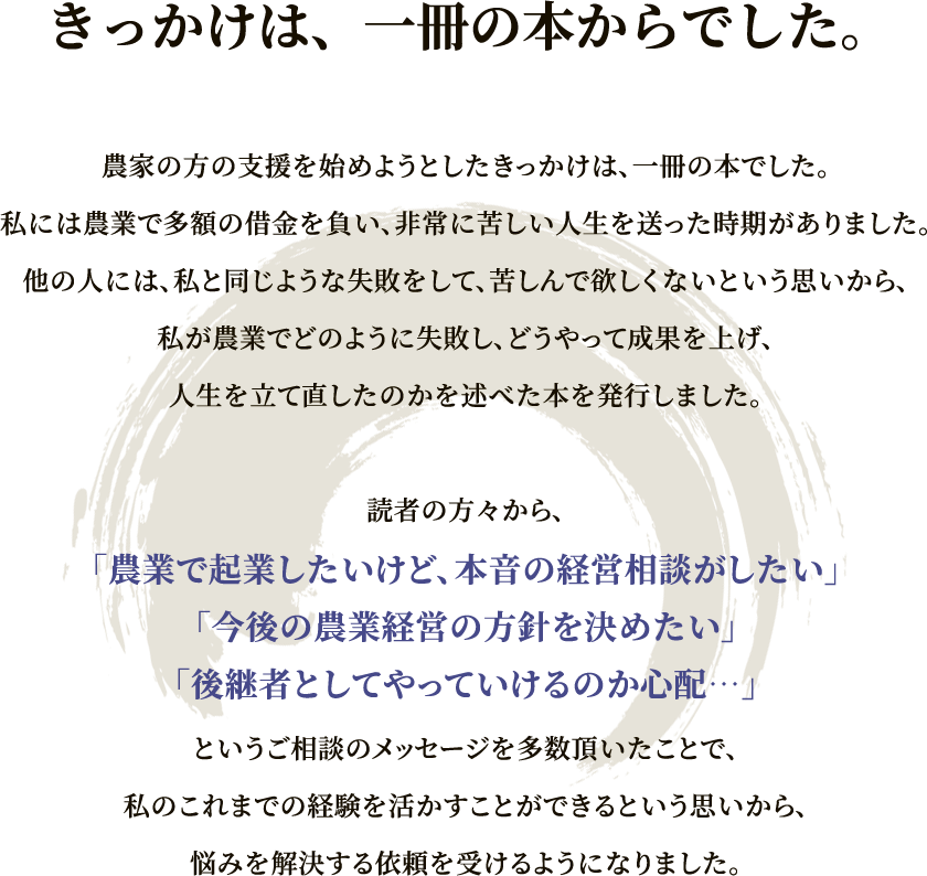 きっかけは、一冊の本からでした。